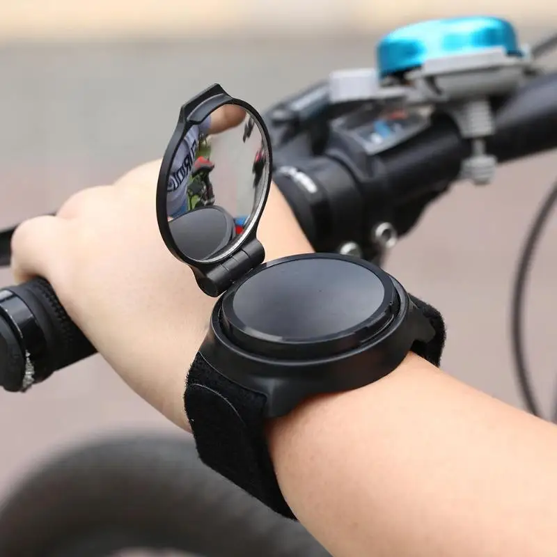 
Bicycle Mirror Back Cycling Mirror 360 Degrees Rotate MTB Arm Wrist Strap Rear View Bicycle Accessories Mirror 