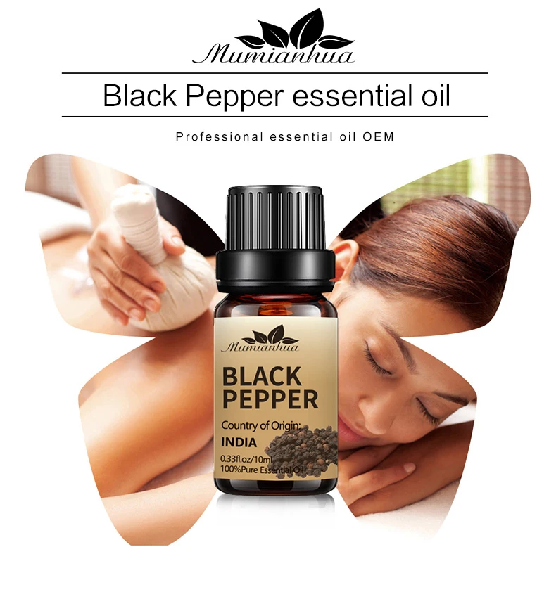 2022 manufacturer Refining Good Price Bulk Massage oil 100% Pure Natural Organic essential oil black pepper
