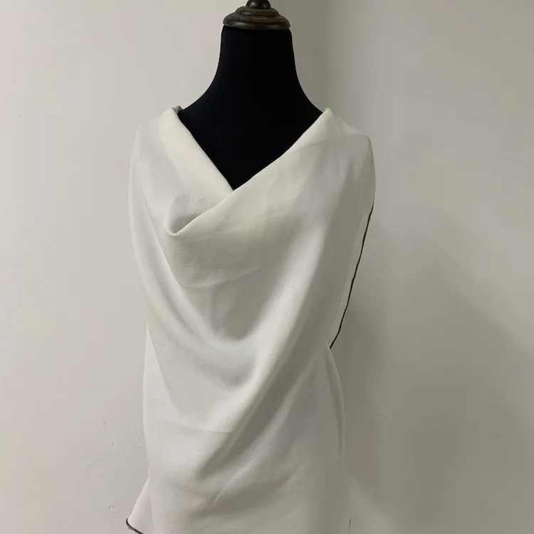 Hot Sale Blue White Polyester Imitated Satin Acetate Fabric For Dress