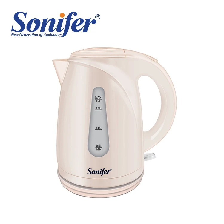 
Sonifer 360 градусов мощность база Скрытый нагревательный элемент 1.70L 750 Вт Электрический пластиковый чайник SF-2060 