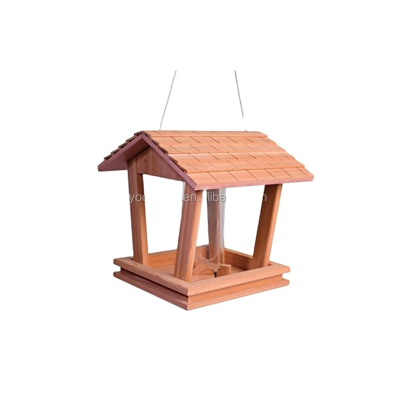 Bulk Price Portable Wholesale Wooden Squirrel Proof Wild Bird Feeder From China Factory