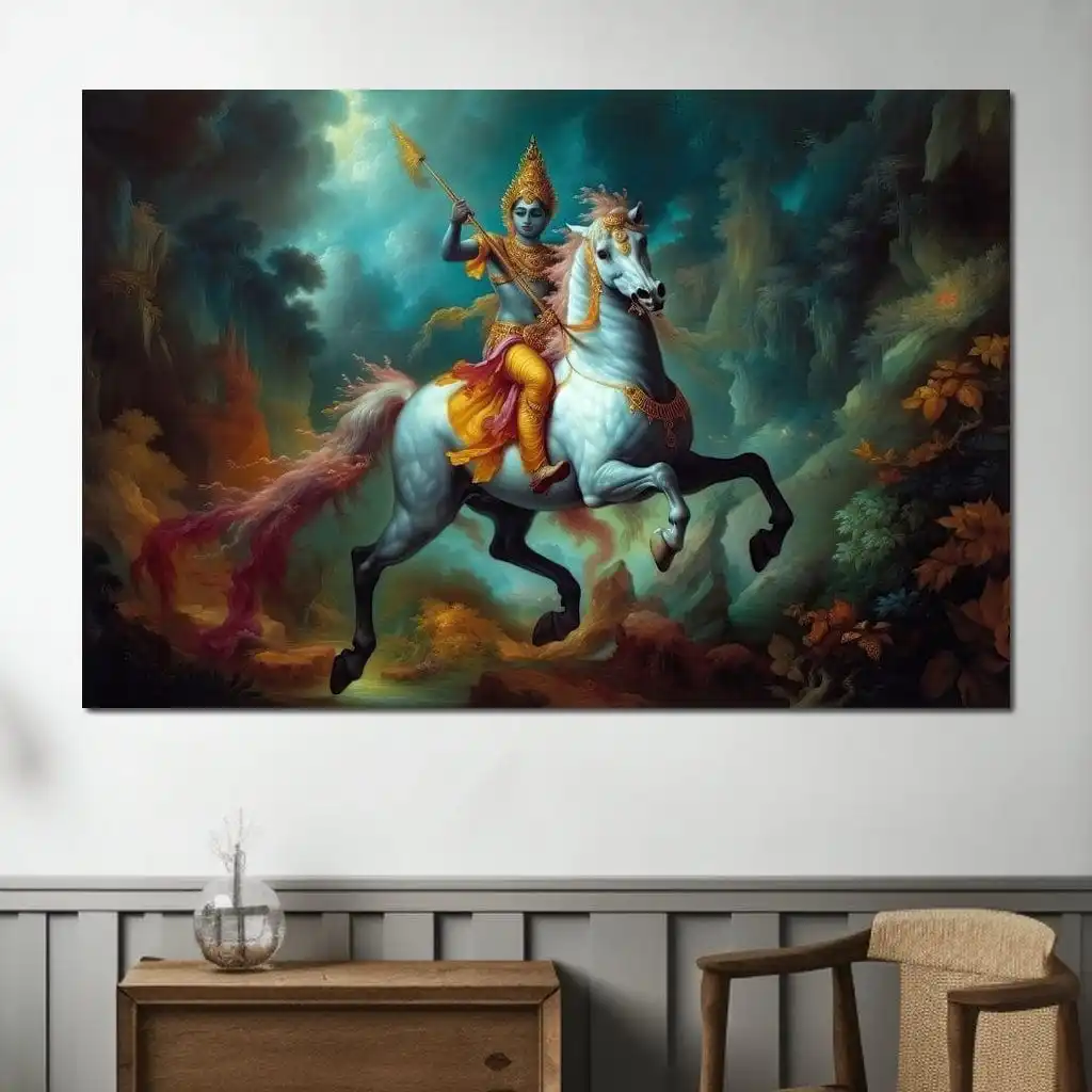 Living Room Decor Indian Religion Canvas Paintings Prints Posters Religion Buddha Hindu Gods Lord Wall Art