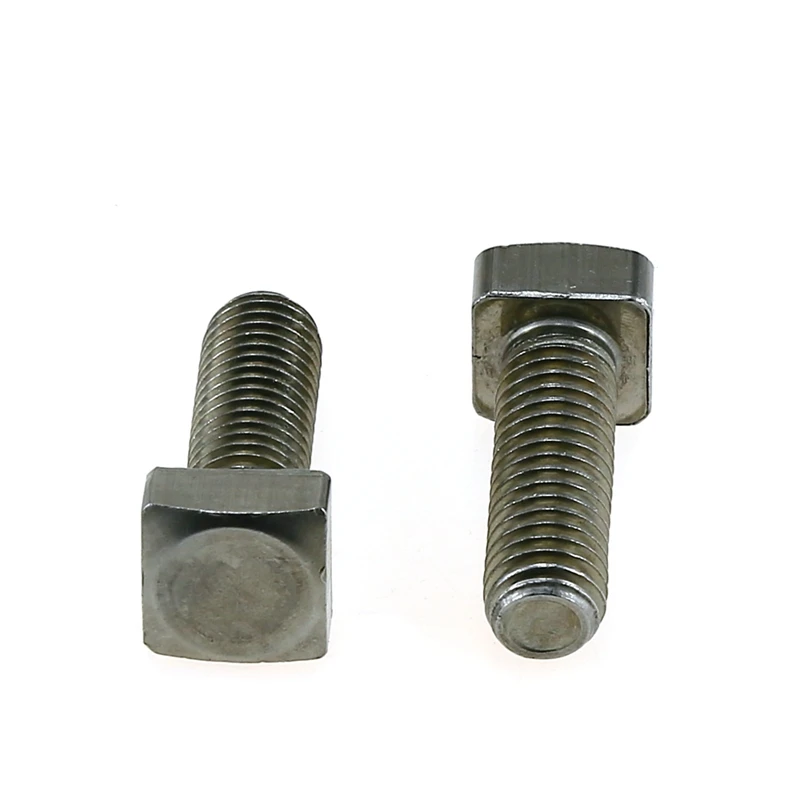 
M5 M6 M8 M10 Stainless Steel Flat Square Head Screw Bolt 17mm ss304 ss316 Square Bolt 