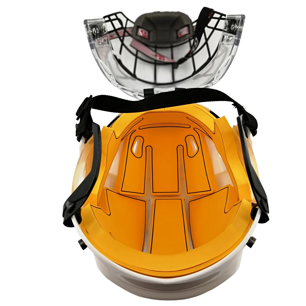 
HECC Testing Ice Hockey Helmet With Cage And Shield Visor Combo Hybrid 