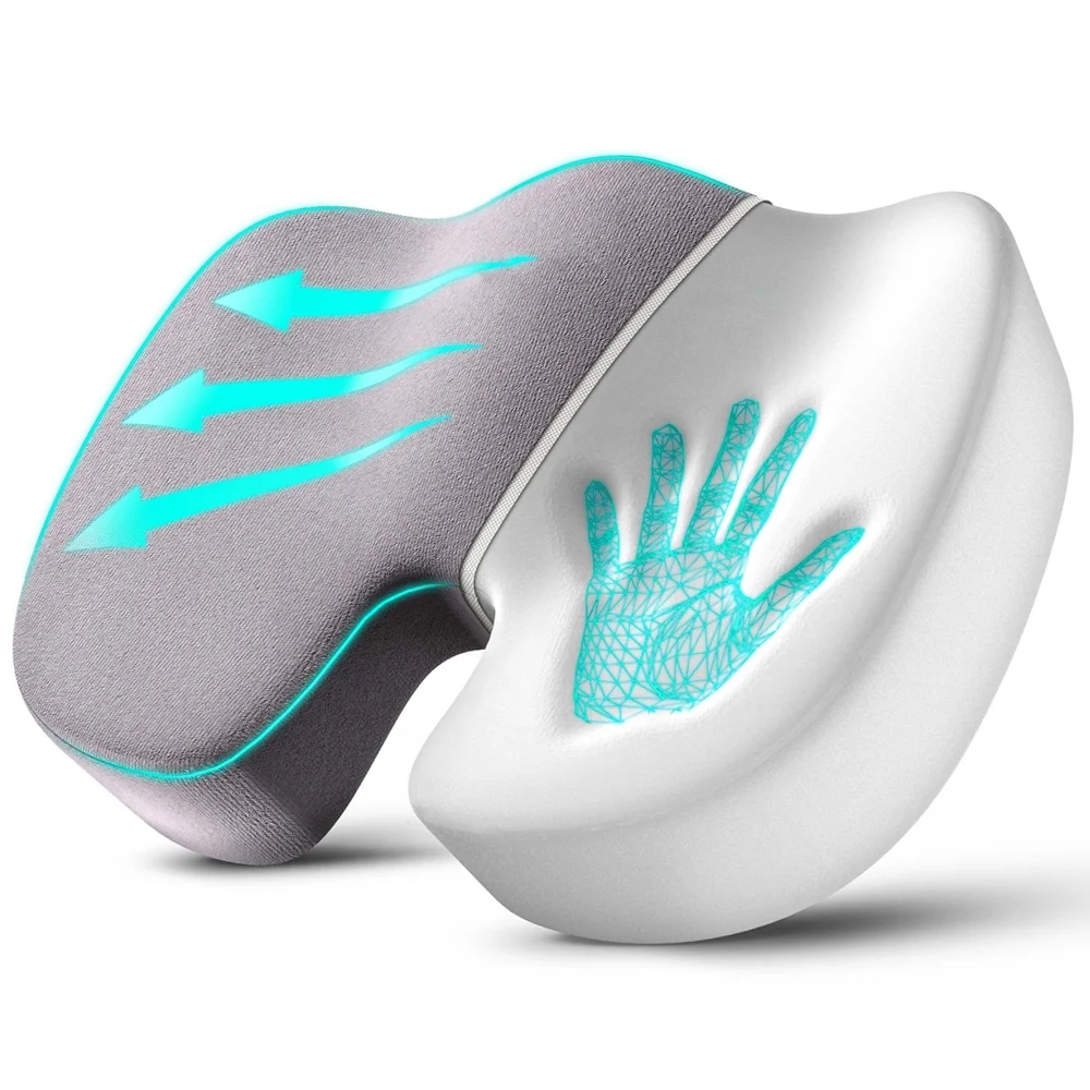 Custom logo velvet Tailbone Pain Premium Non Slip Orthopedic Memory Foam massage Office Chair Outdoor Gel Car Seat Cushions