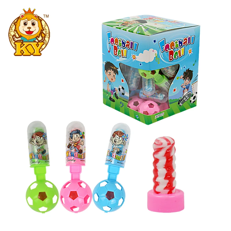 Candies supplier wholesale custom plastic football shape nipple hard candy lollipop