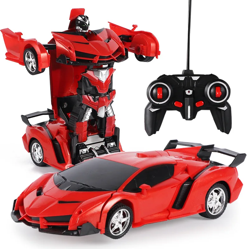 Hot Sale Rechargeable toy 1:18 one-button deformation remote control deformation car robot model car remote control toy