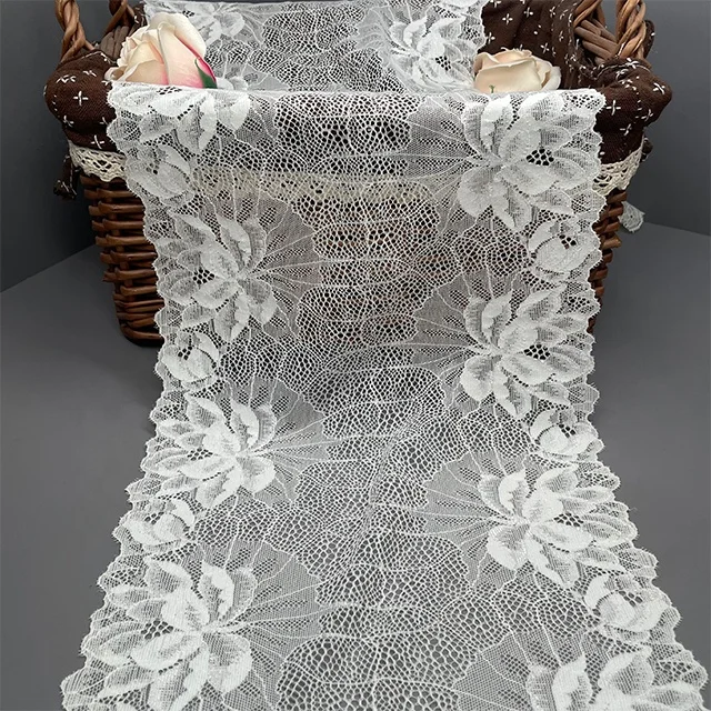 TUTON Professional Wholesale Fabric Soft Knitted Flower Rigid Lace For Lingerie/Bra/Underwear/Dress