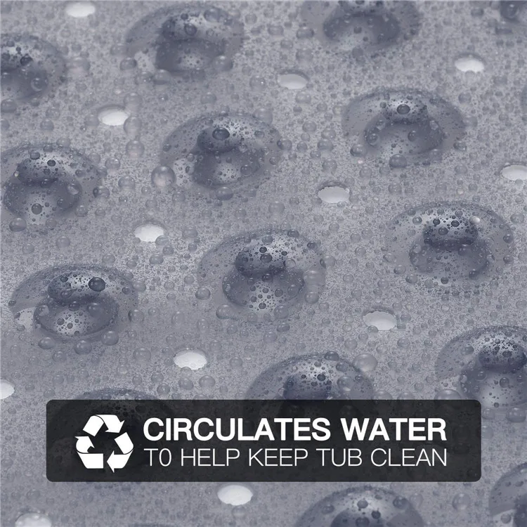 Amazon Hot Selling Non-Slip and Extra Large Machine Washable Bath Tub Shower Bathroom Mat with Suction Cups