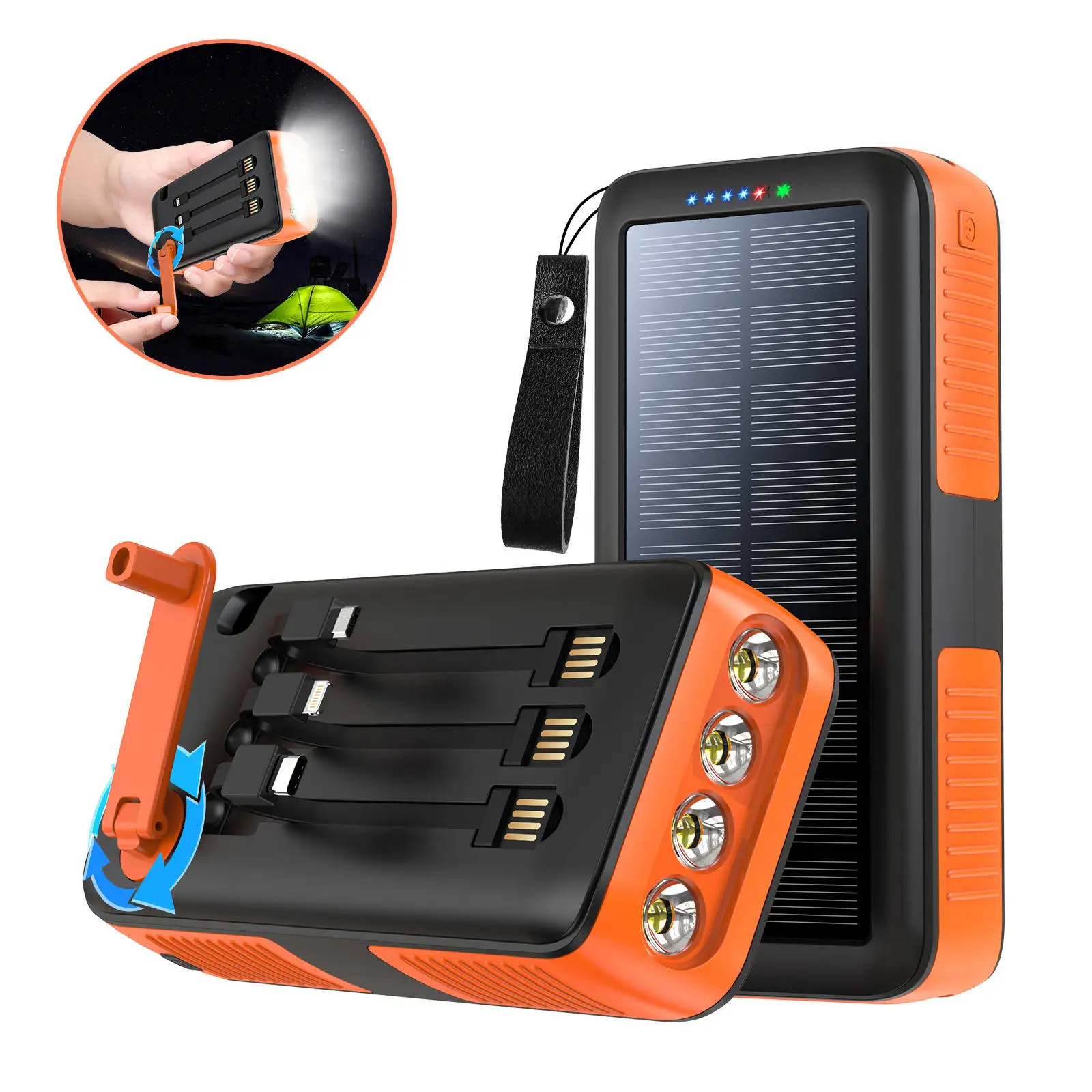 Wholesale Price Solar Energy System Power Bank Waterproof Power Bank Solar 30000mah