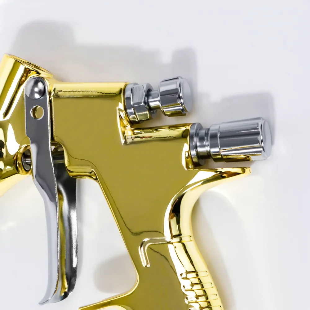 Professional Type HVLP Gold Spray Gun With 1.3mm Nozzle Spray Gun Pneumatic Painting For Car Repainting.