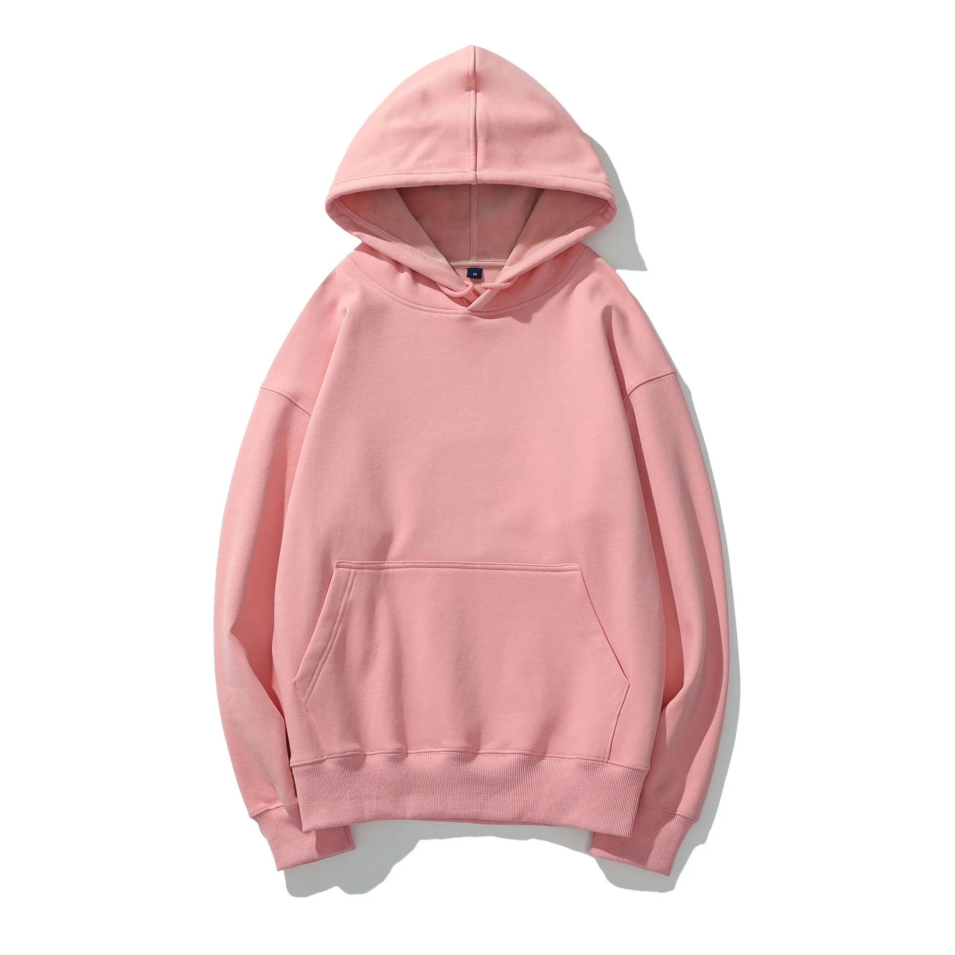 2022 New wholesale plush sweater 500 gsm hoodie OEM drawstring hooded fitness hoodies solid color sweater