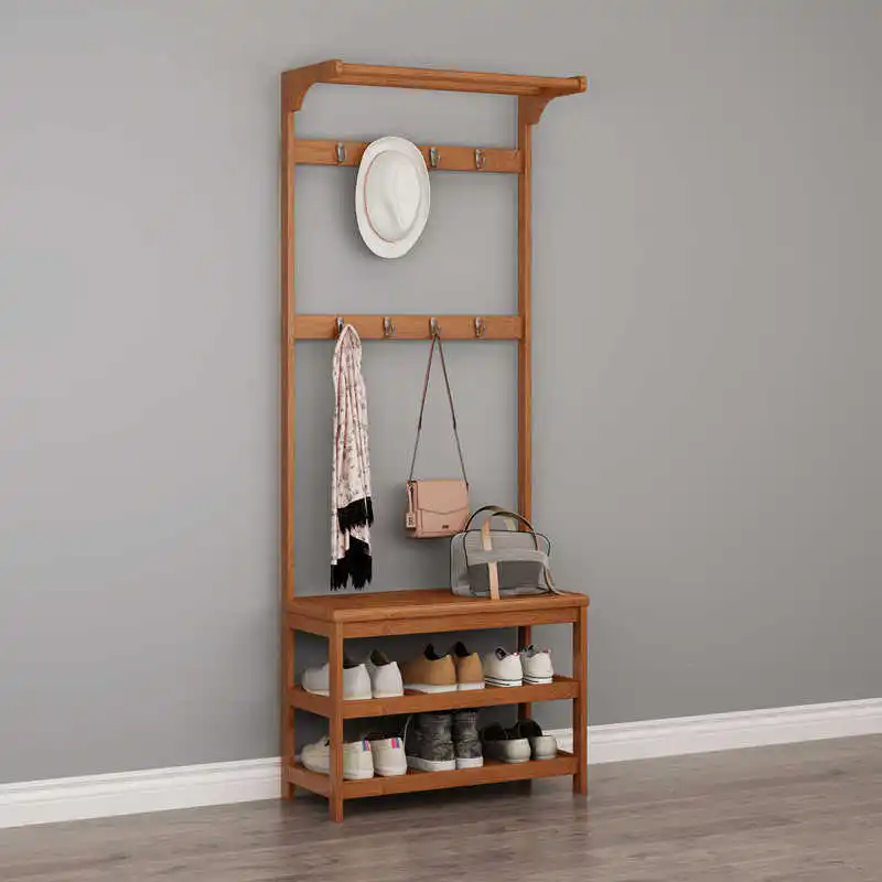 modern wooden bamboo furniture shoes racks storage organizer clothes stands shoe racks for home