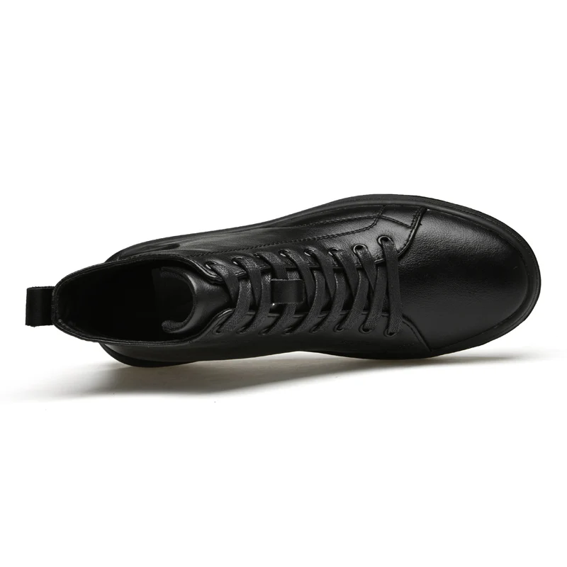 lace up high top Leather Shoes Real Hard Real Leather Shoes Manufacturer Height Ircreasing Caballeros Unusual Formal Leather