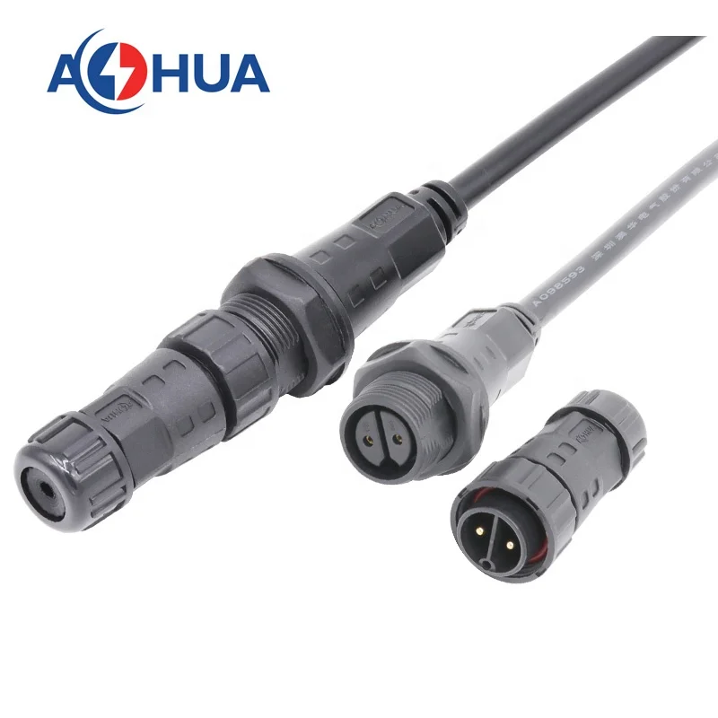 AOHUA M20 печатная плата штекер и Женская Панель Водонепроницаемый 3-контактный круглый монтажный разъем с кабелем 3