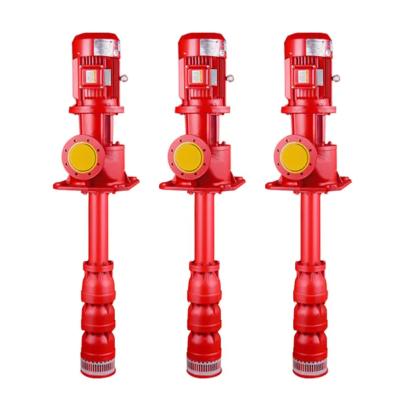 XBD high lift dry long shaft deep well semi-submersible fire pump motor drives fire pump