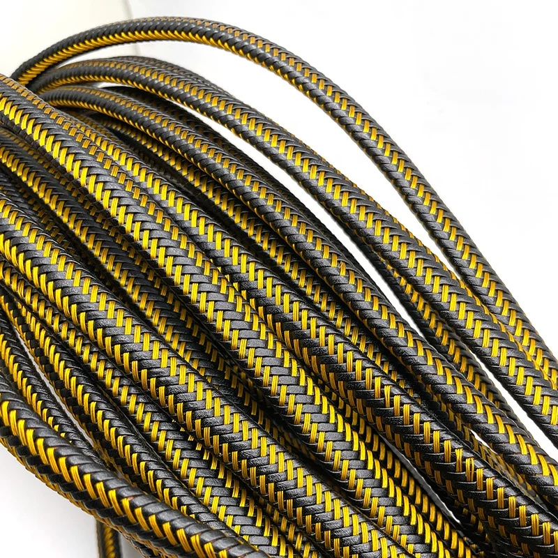 DIY Jewelry Findings Colorful Green Red Blue 316l Stainless Steel Wire Braided Rope 4/5/6mm Leather Cord for Bracelets Bangle
