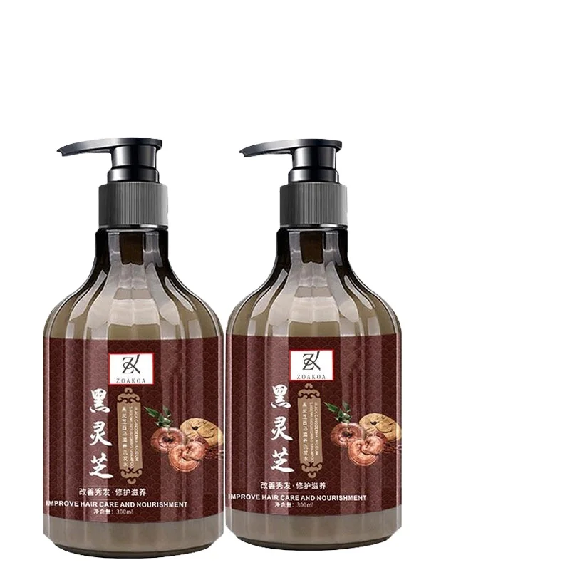 Japanese use bubble-rich gentle ingredients hair repair Black Ganoderma Lucidum Shouwu shampoo for repair damage hair