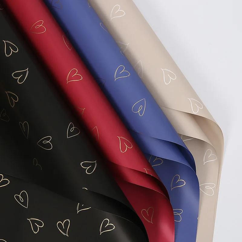 New design fashion double sided Korean flower wrapping paper waterproof paper for flowers wrapping