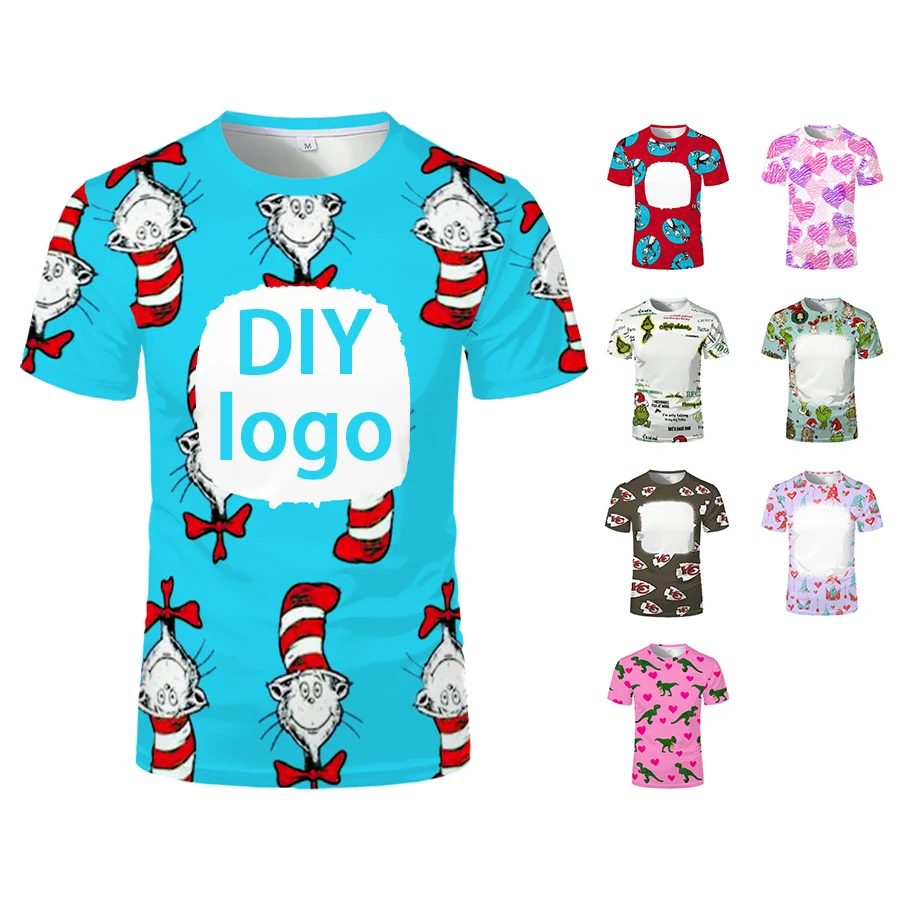 США Доставка реальный размер Сублимация чистый полиэфир мужская рубашка индивидуальная Печать Чистый искусственный отбеленный логотип Футболка