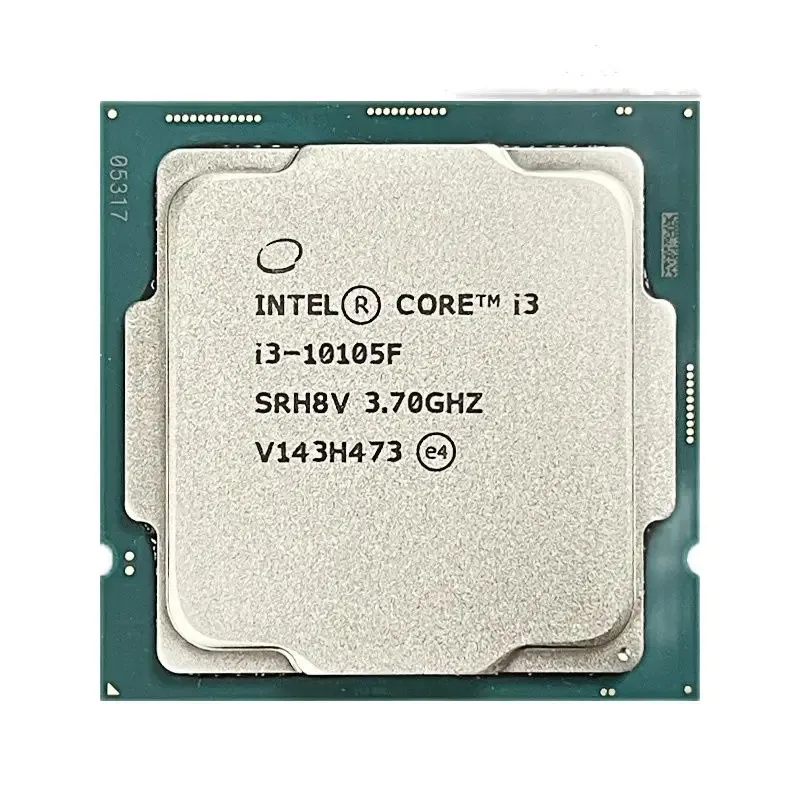 For Intel Core i3-10105F i3 10105F 3.7 GHz Quad-Core Eight-Thread New CPU Processor L3=6M 65W LGA1200