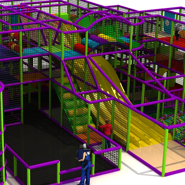 Custom Kindergarten Children Ball Pool Indoor maze Playground Equipment Big Kids Slides For Sale