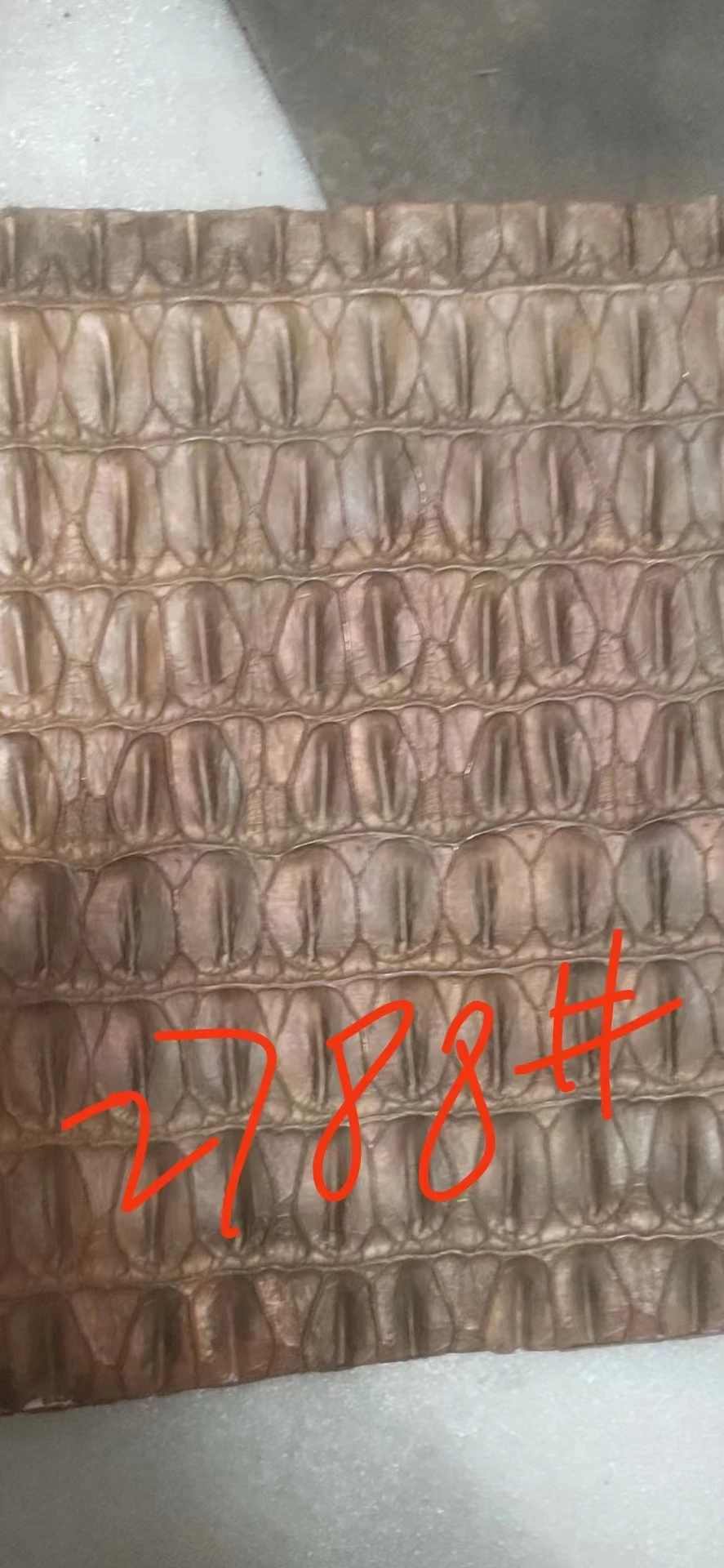 Customized crocodile patterns embossing plate for leather tannery press machine