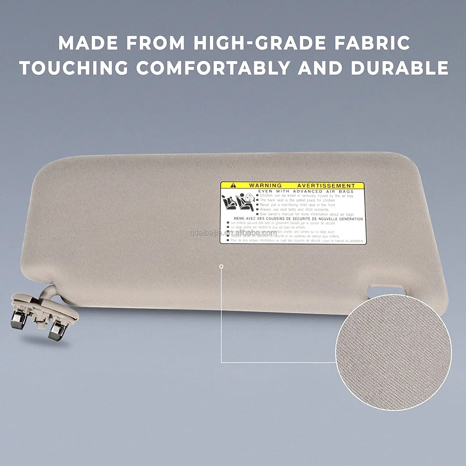 Left Driver Side Beige Sun Visor for 2006 2007 2008 2009 2010 2011 for Toyota Camry without Sunroof