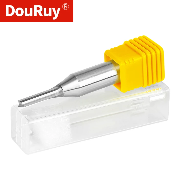 DouRuy 1/2 Shank Tct Carbide Straight Router Bit 2 Flutes For MDF And Wood Woodworking TCT Straight Drill Router Bit for Wood