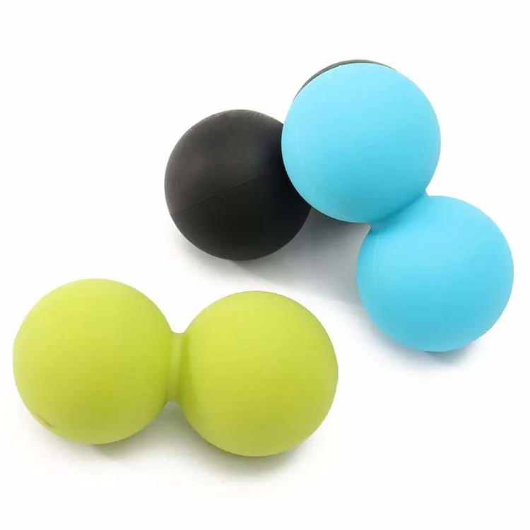 Durable rubber double ball peanut ball for yoga