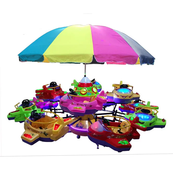 Kiddie Rides Amusement Park 6/8/10/12 Seat Rotary And Lifting Jet Plane Kids Rides For Sale
