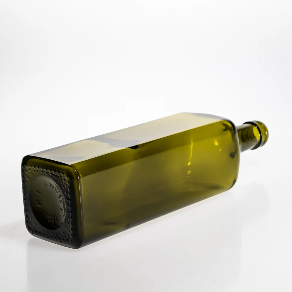 Food Grade 250Ml 500Ml 750Ml 1000Ml Square Amber Green Glass Bottle Coconut Oil Olive Oil Bottle