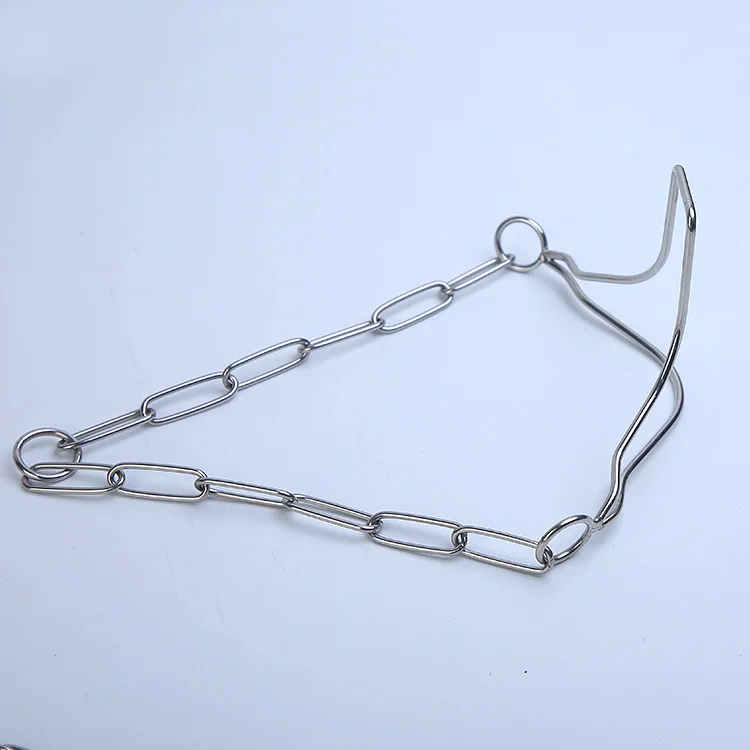 Customized Factory 2024 Dog Training Collar Stainless Steel Dog Training Chain Collar U-shaped Stimulation Control/Head-up chain