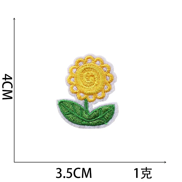 Wholesale Custom Butterfly Flower Cloth Embroidery Woven Iron-On Patches for Kids Clothes & Jeans PVC Lace Decoration