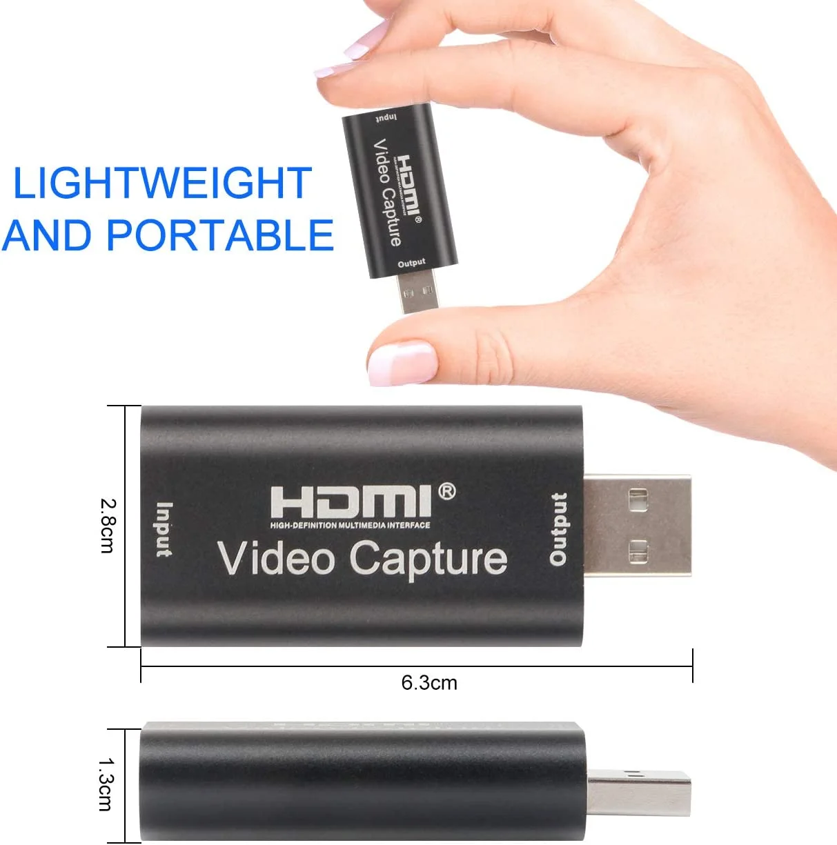 Карта видеозахвата 4K HD HDMI-USB2.0 1080P, записывающее вещание в реальном времени и записывающее аудио-устройство для потоковой видеоконференции