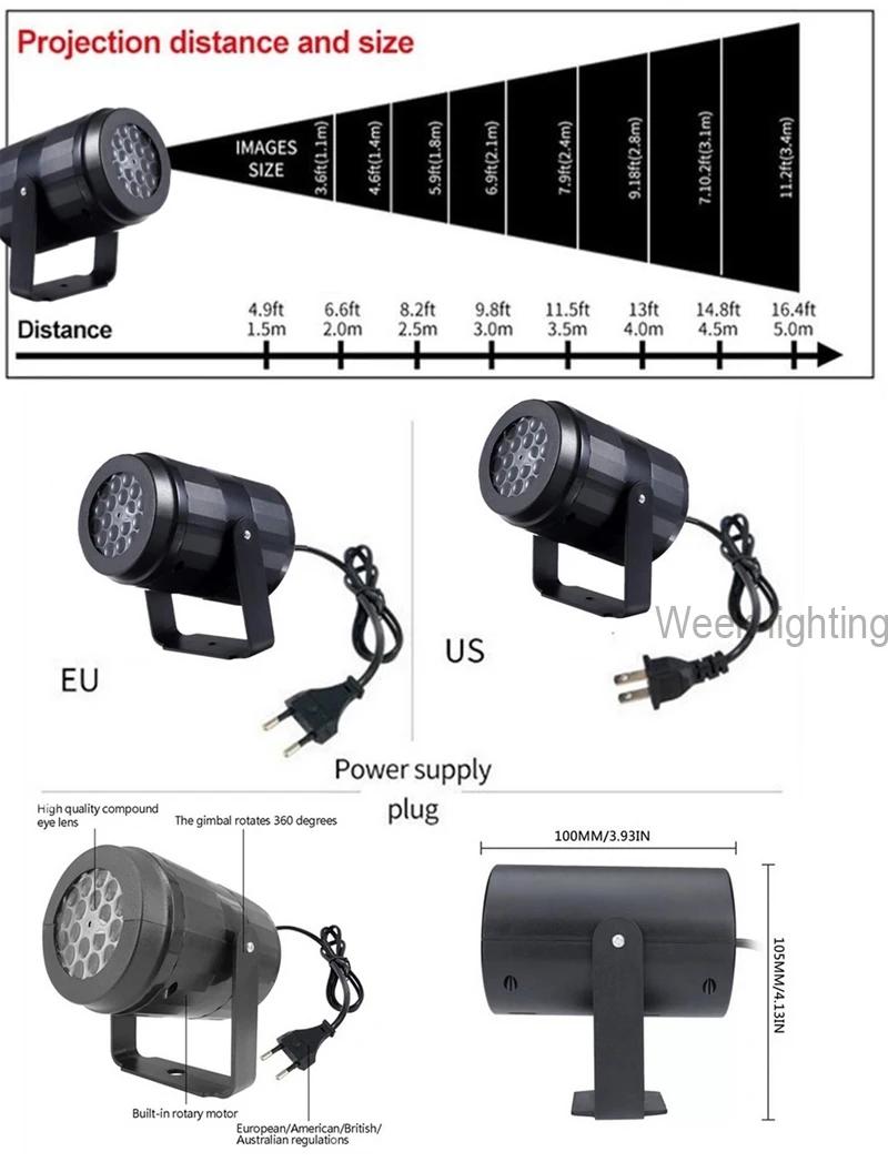 LED Christmas Projector Lights Outdoor Indoor Xmas Party Stage Light LED Snowflake Projection Laser Lamp Holiday Special Lamp