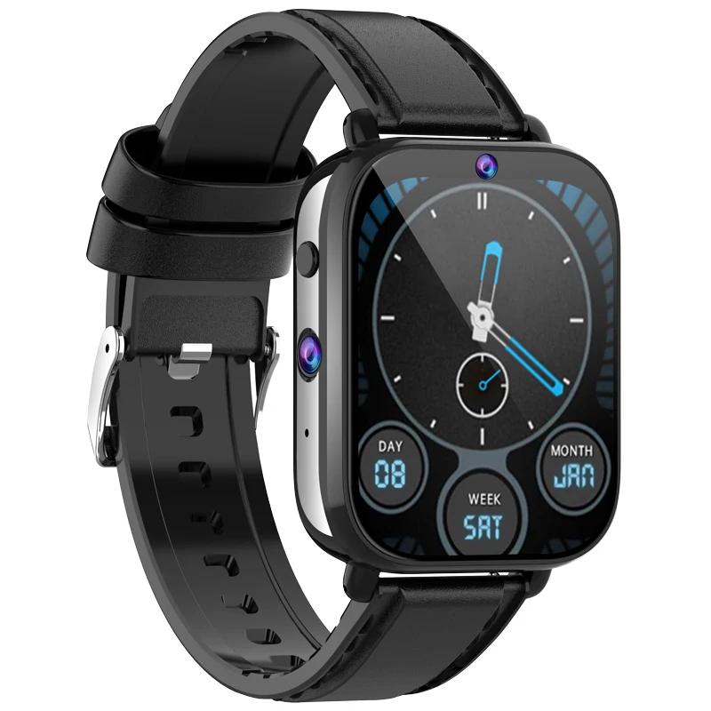 Rogbid King Android 9.1 4GB 128GB Dual Chip Dual Mode Quad Core Smartwatch Men 1.75 IPS Display GPS WIFI Ceramic
