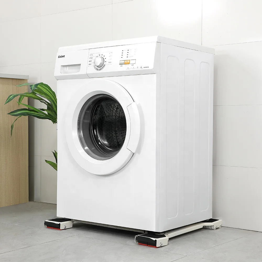 Flexible Wheels Movable Adjustable Refrigerator Base Mobile Trolley Bracket Dryer Holder Washing Machine Stand