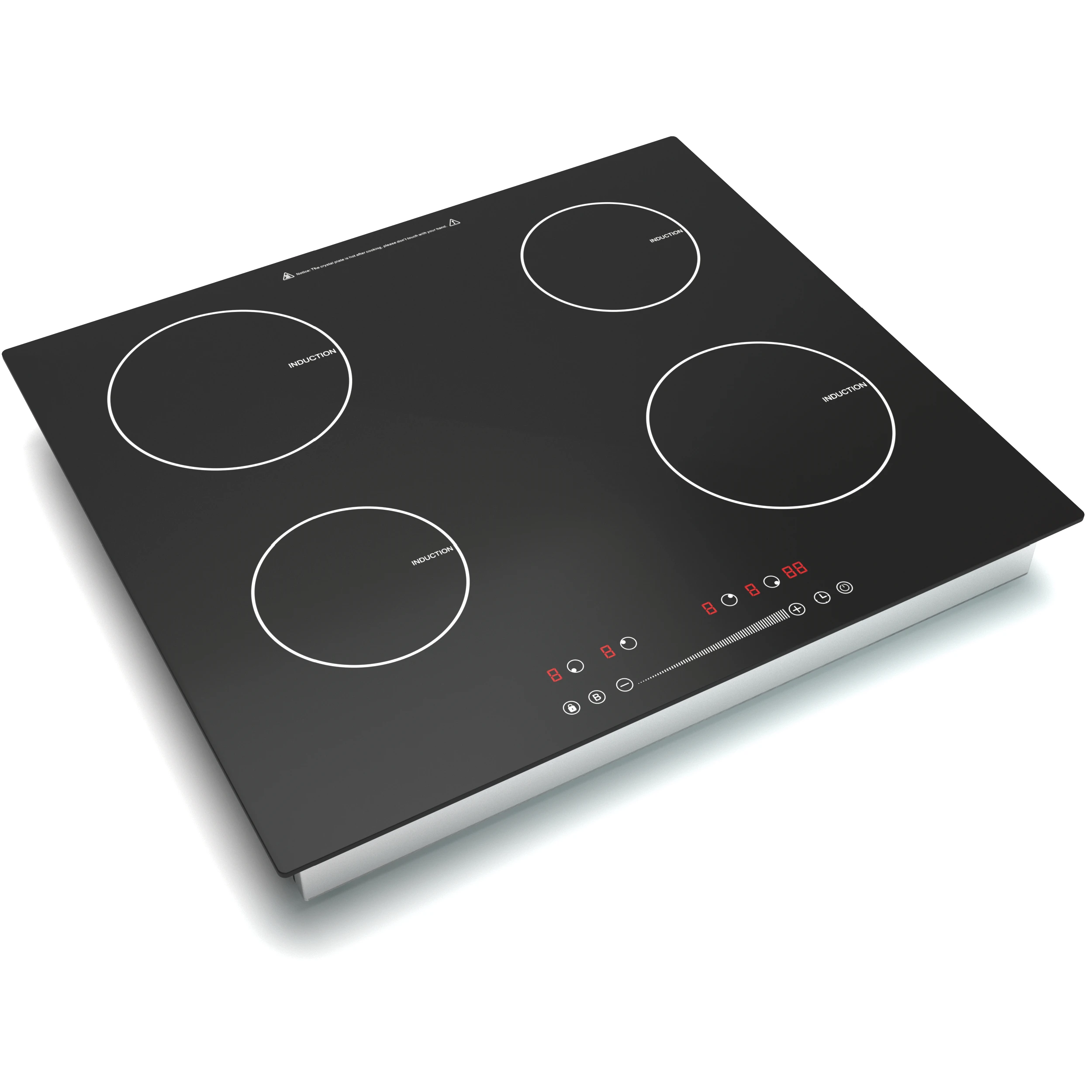 Hot Sales 6800W Five Minutes Boost Function Black Color Built-In 4 Burner Design Induction Cooker Cooktop