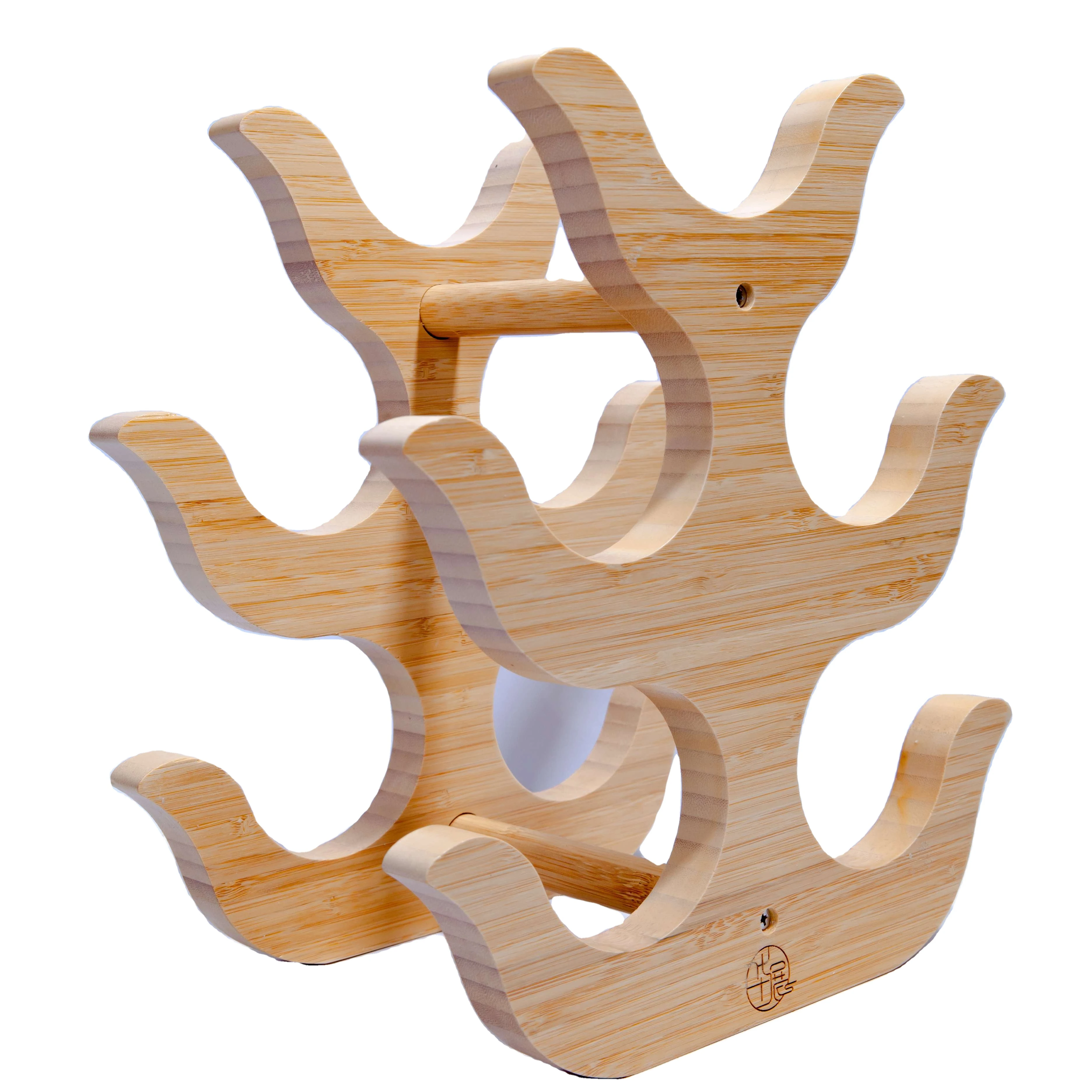 Оптовая продажа, высококачественные бамбуковые стойки для хранения бутылок под заказ