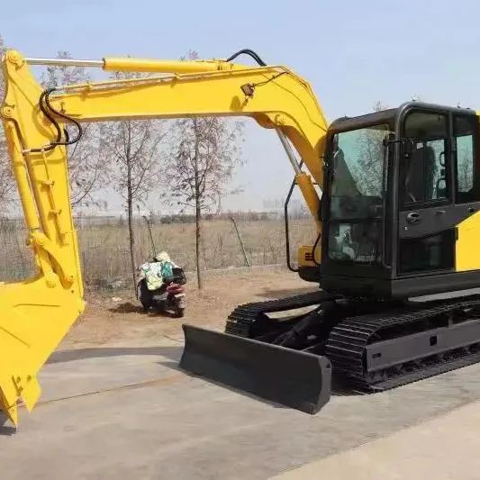 excavator digger 8ton  diesel engine hydraulic operation  8000 KG excavator