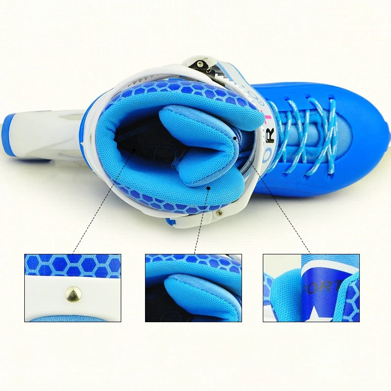 EACH Four PU Wheel Roller Skates Size Adjustable Flashing Children Roller shoes for kids adjustable 4 roller skate