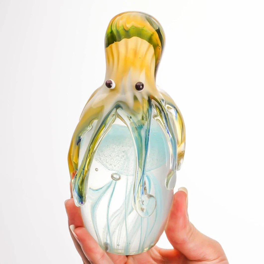 Handmade Blown Glass Octupus and Jellyfish Christmas Gift Novelty Creative Home Decoration
