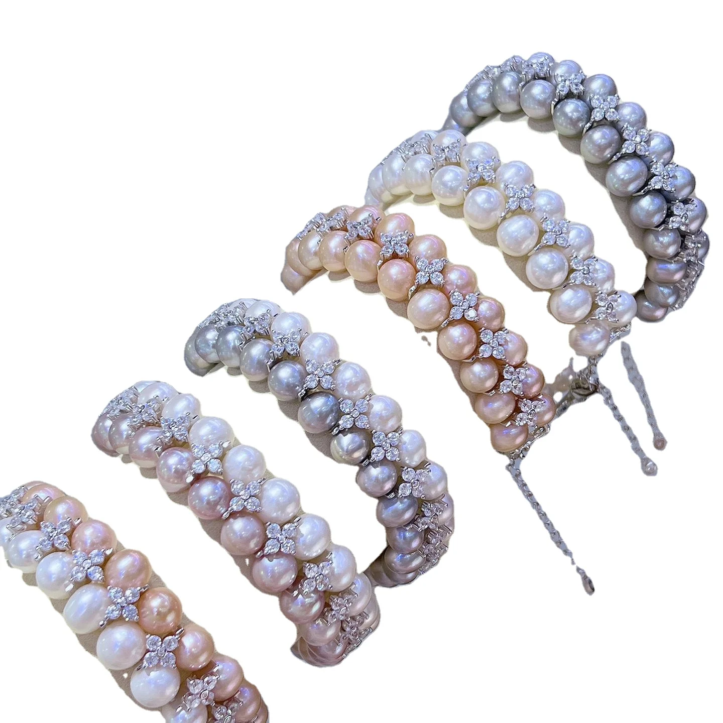 Sterling silver 925  quality natural Freshwater Pearl Bracelet Jewelry for women bracelet women