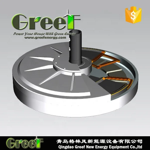 10KW 100RPM Permanent magnet axial flux disc coreless generator