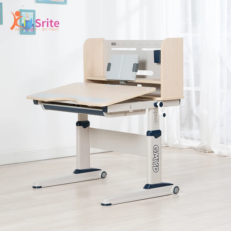 
Kid Srite Antique Wooden Study Table Adjustable Height Desk Bed Study Table 