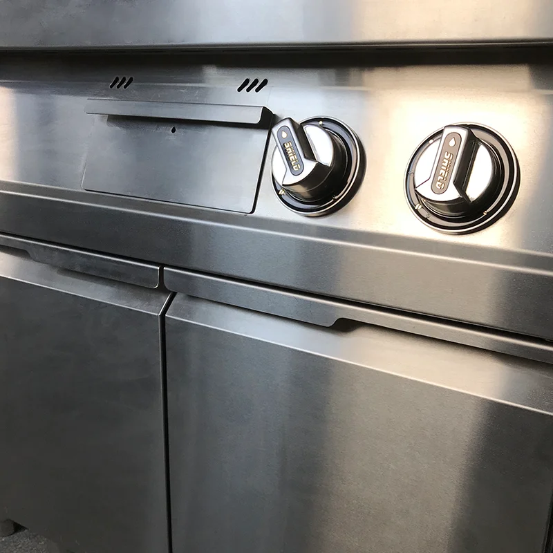 Hot selling restaurant hotel grill stainless steel OEM gas lava grill with cabinet