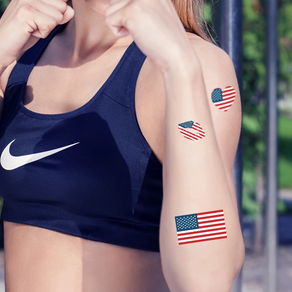 2024 World Country Temporary Flag Waterproof Football Tattoo Sticker for Body Various Competitions Event Fashion Gift Made Paper