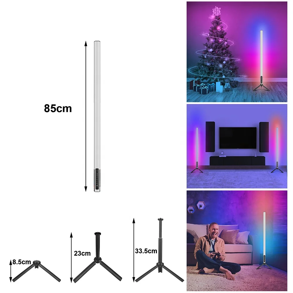Hot Selling 2 Pack 2.8ft 85cm LED Stage Lighting Equipment Decoration RGB LED Tube Vertical Pixel Tube for Video Shooting