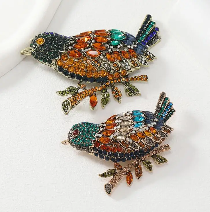 korean crystal brooch